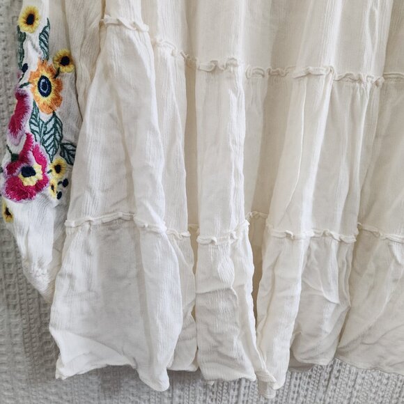 Free People Spell on You Embroidered Keyhole Dress Women's Size Small - Picture 6 of 15